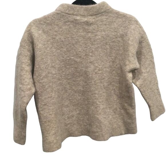 & other stories alpaca wool sweater womens S camel beige minimalist preppy boho - Picture 11 of 13